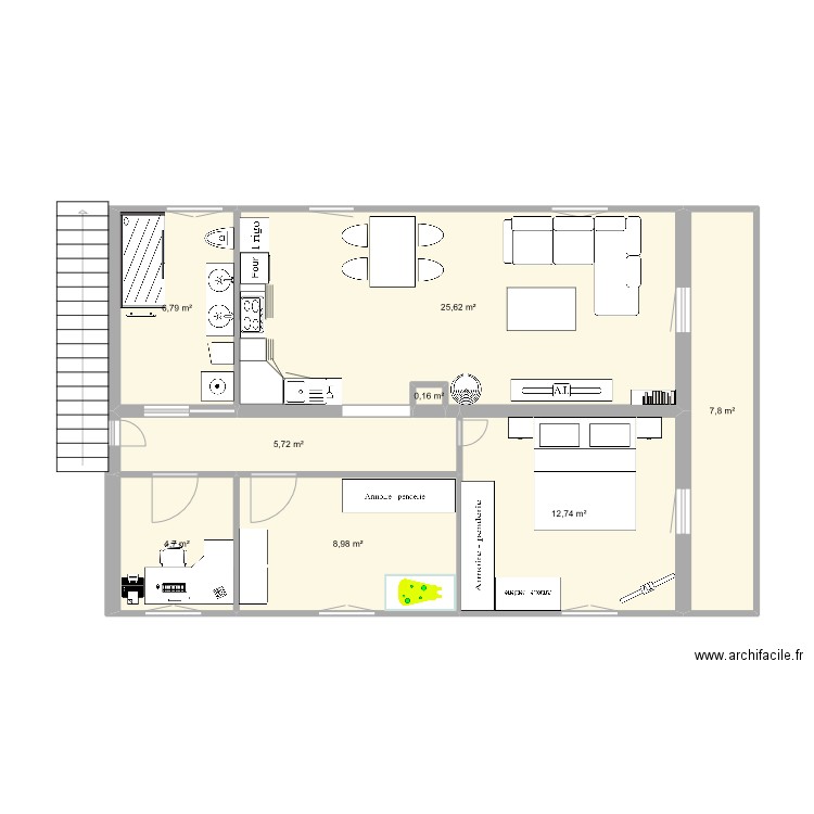 appartement champzabé étage 3. Plan de 0 pièce et 0 m2