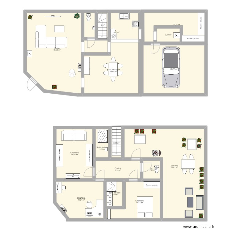 Wastyn. Plan de 16 pièces et 197 m2