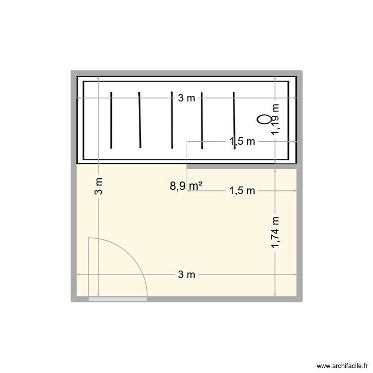 Duflot sdb. Plan de 0 pièce et 0 m2
