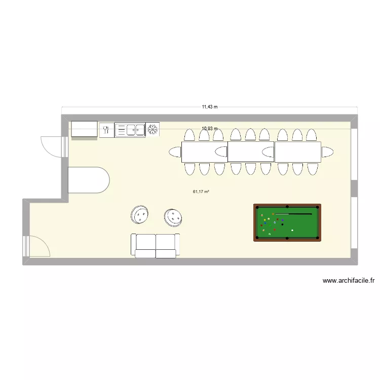 Salle de pause. Plan de Salle de pause. Plan de