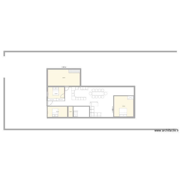 3.0. Plan de 5 pièces et 77 m2