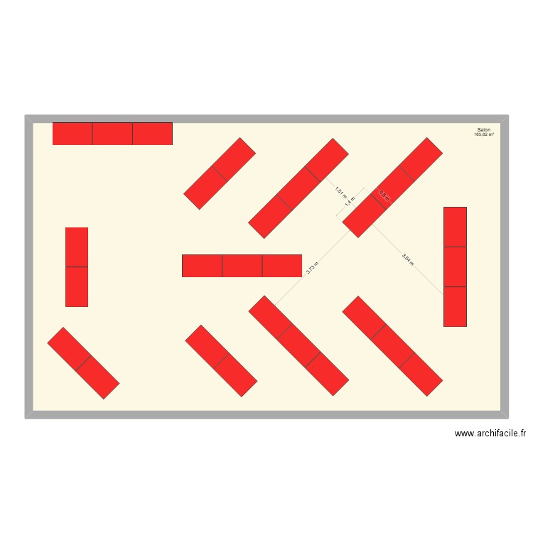 Plan Mariage. Plan de 1 pièce et 166 m2