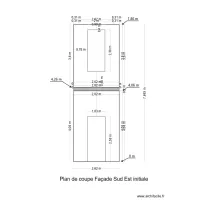 plan de coupe fa&ccedil;ade sud est