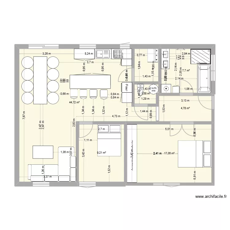 MAISON LUSIGNY. Plan de 6 et 85 m² MAISON LUSIGNY. Plan de 6 et 85 m²