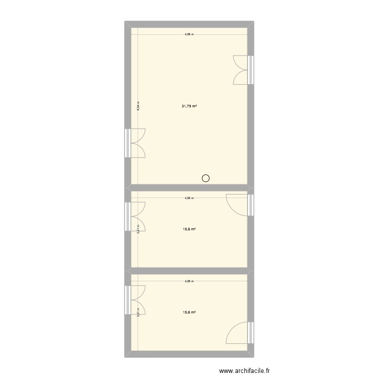 Sainte anne 1. Plan de 3 pièces et 63 m2