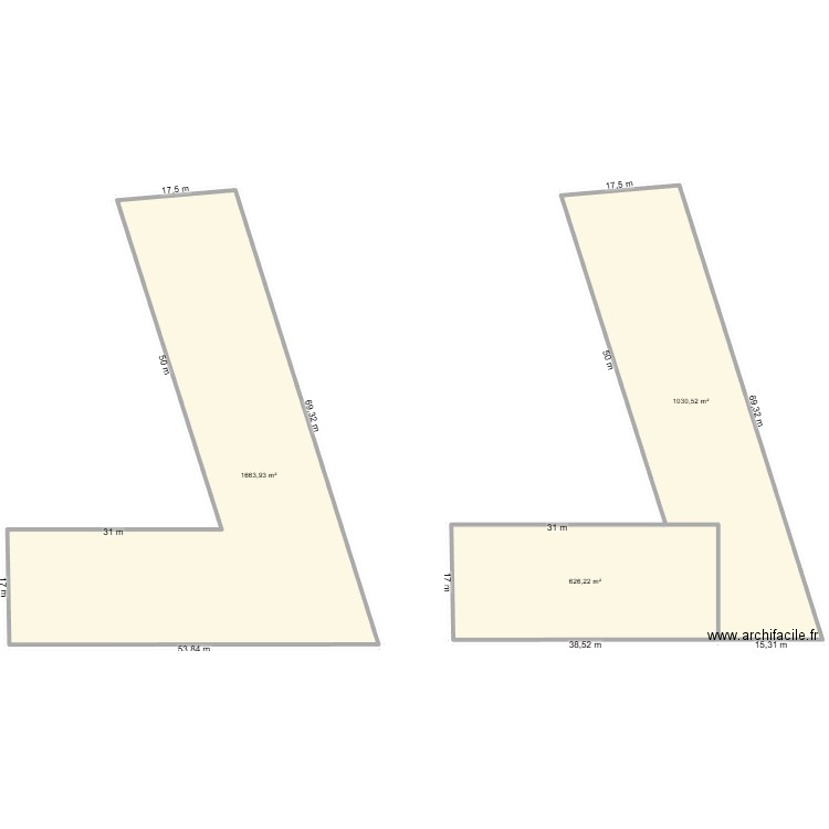 Promotion. Plan de 3 pièces et 3321 m2