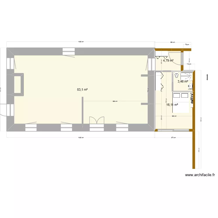 guzoux v4 -20m&sup2;. Plan de 