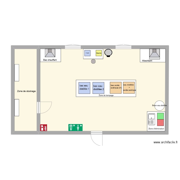 laboo. Plan de 2 pièces et 74 m2