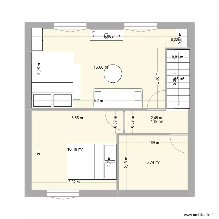 CHAMBRE ENFANTS DA SILVA BREYSSE 2. Plan de 5  et 37 m²