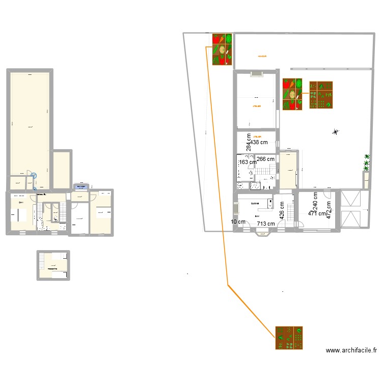 lambervez24. Plan de 13 pièces et 135 m2