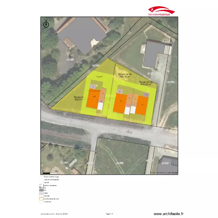 La Chataigneraie - Fief du rocher lot 2 et 3-v2. Plan de La Chataigneraie - Fief du rocher lot 2 et 3-v2. Plan de
