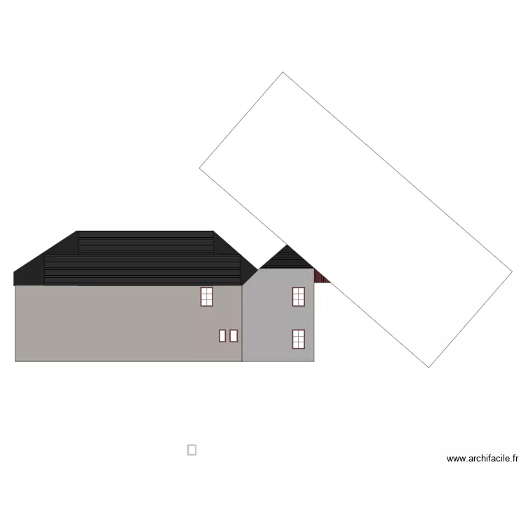 SELOGE - FACADE OUEST PROJET. Plan de 