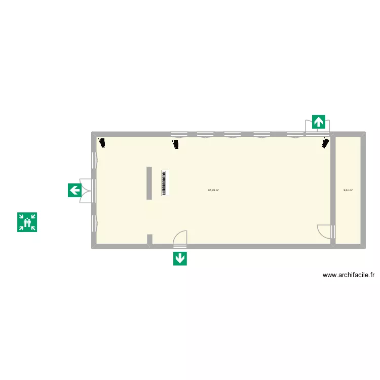 plan. Plan de 2  et 97 m²