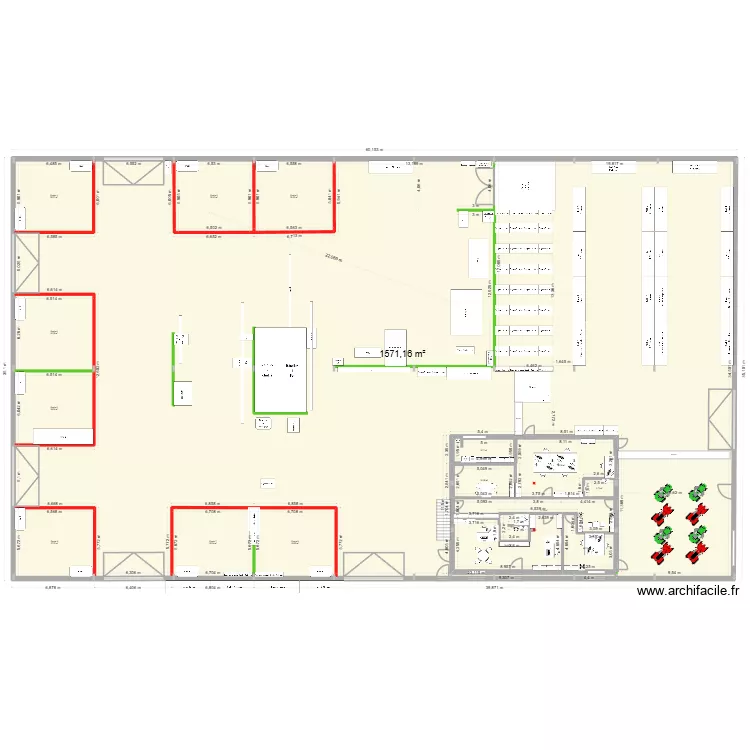 Bâtiment 3. Plan de 17 et 2019 m² Bâtiment 3. Plan de 17 et 2019 m²