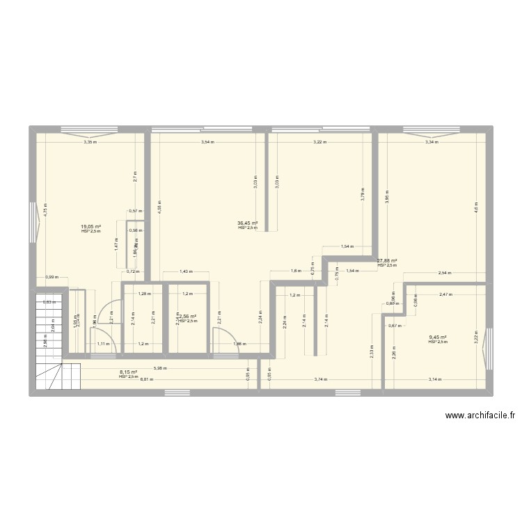 Ploemel ET V2. Plan de 19 pièces et 207 m2
