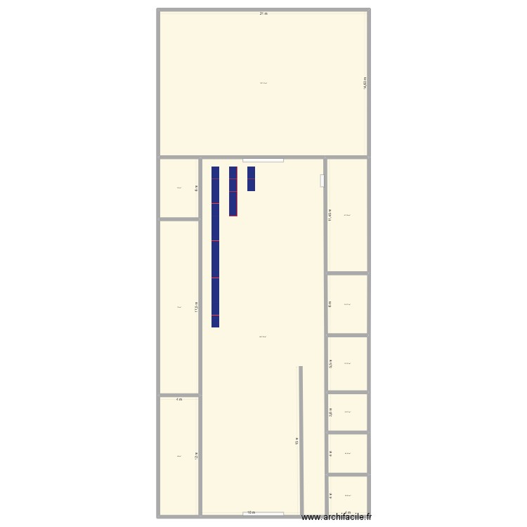LOCAL3. Plan de 11 pièces et 1034 m2