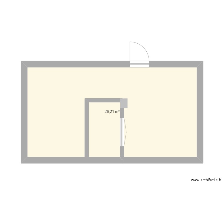 zaki1. Plan de 1 pièce et 26 m2