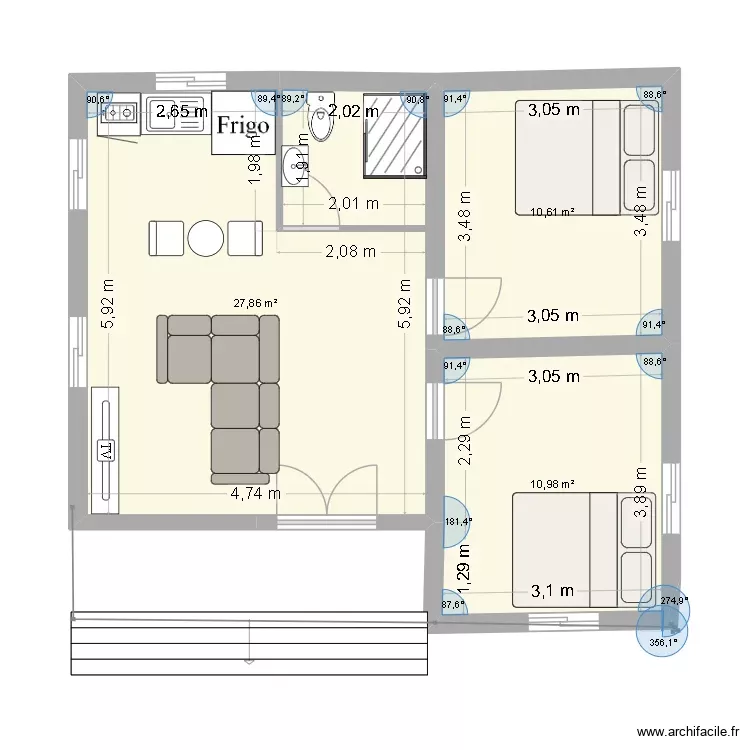 mmmm. Plan de 3 Pièces et 49 m² mmmm. Plan de 3 Pièces et 49 m²