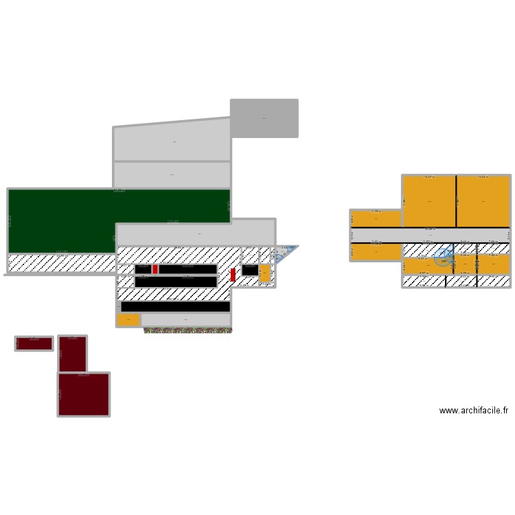 reg453tg454. Plan de 45 pièces et 2935 m2