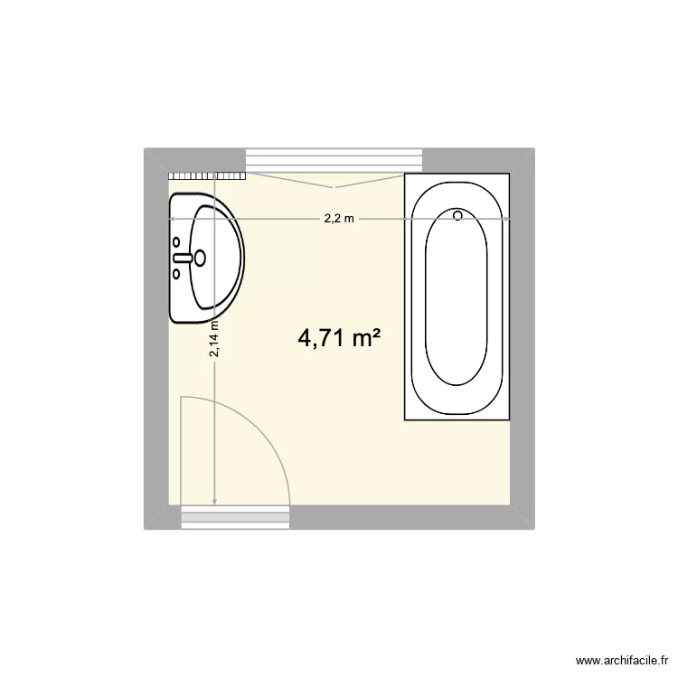 Bourcet avant. Plan de 1  et 5 m²