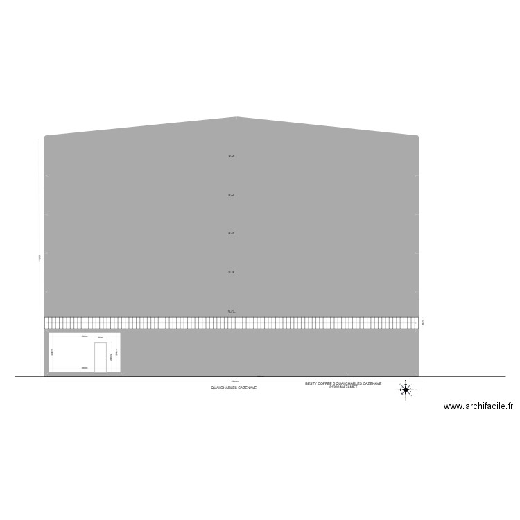 plan de coupe face. Plan de 0 pièce et 0 m2