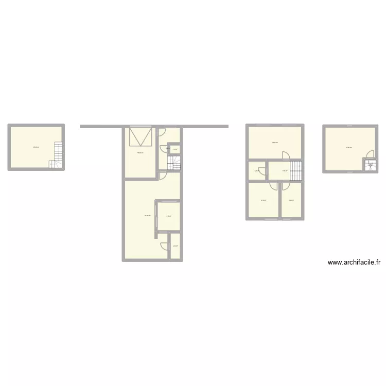 Augustins. Plan de 14  et 183 m²
