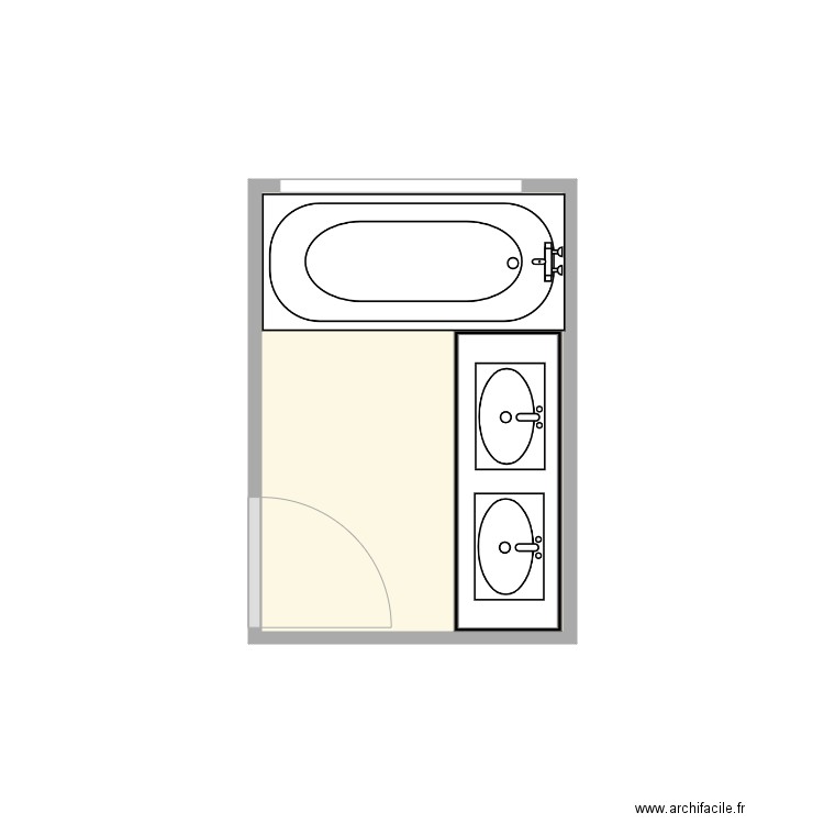 plan gueguen avant travaux. Plan de 1 pièce et 4 m2