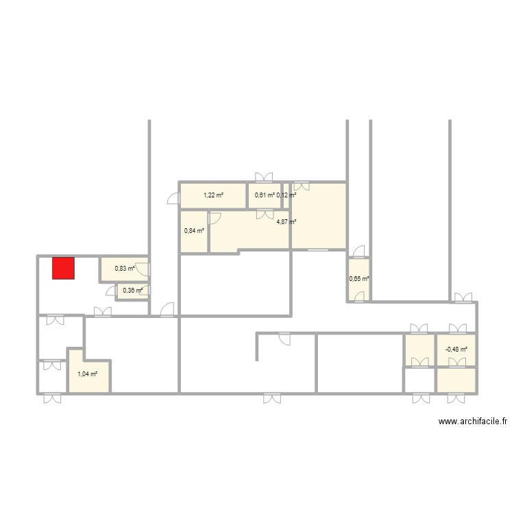 centrale de pesée 3. Plan de 10 pièces et 11 m2