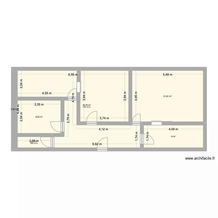appartement dyalna. Plan de 6 et 77 m² appartement dyalna. Plan de 6 et 77 m²