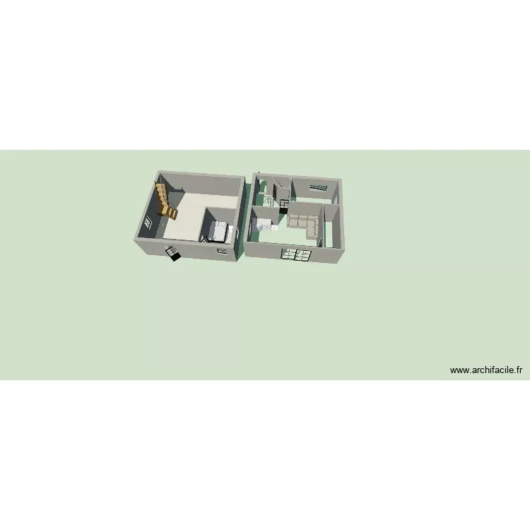 sousol 1. Plan de 2 Pièces et 50 m² sousol 1. Plan de 2 Pièces et 50 m²