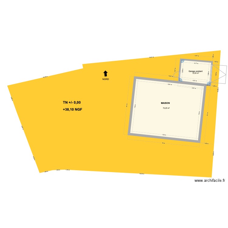 parcelle. Plan de 0 pièce et 0 m2
