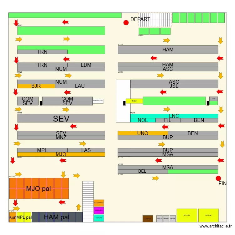mezza 18/11/2024. Plan de 