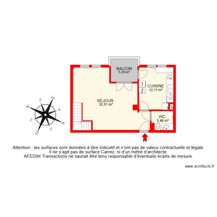 BI 29954. Plan de 15 pièces et 136 m2