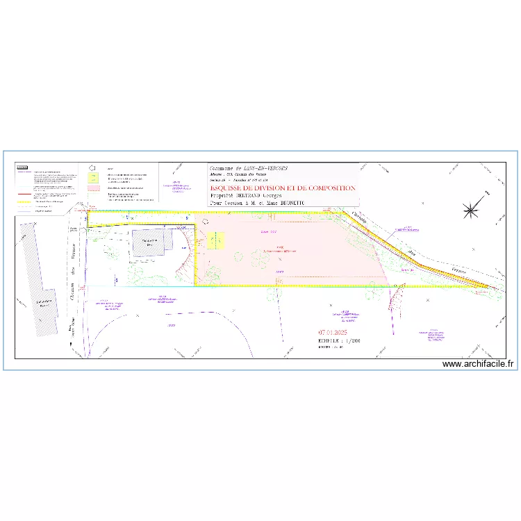 PLAN am&eacute;nagement lot 1 lans. Plan de 