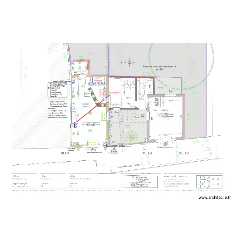 Local restaurant. Plan de Local restaurant. Plan de