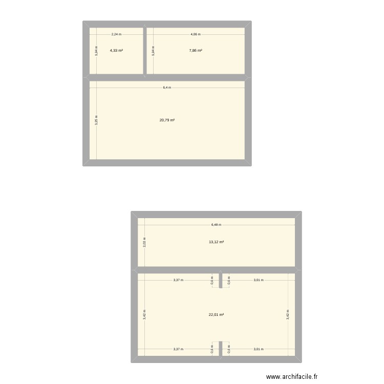 new house 2. Plan de 5 pièces et 68 m2