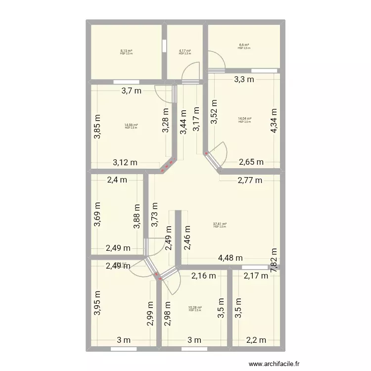 ismail. Plan de 8 Pièces et 115 m²