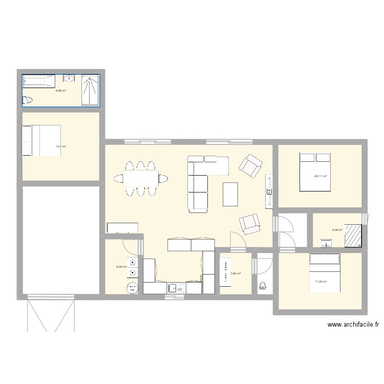 maison 1. Plan de 0 pièce et 0 m2