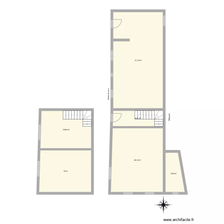 BAKHIRI projet. Plan de 6 Pièces et 119 m²