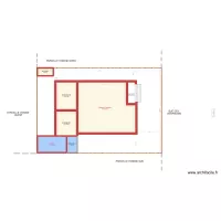 Plan de masse Canet aménagement du garage + abris 2