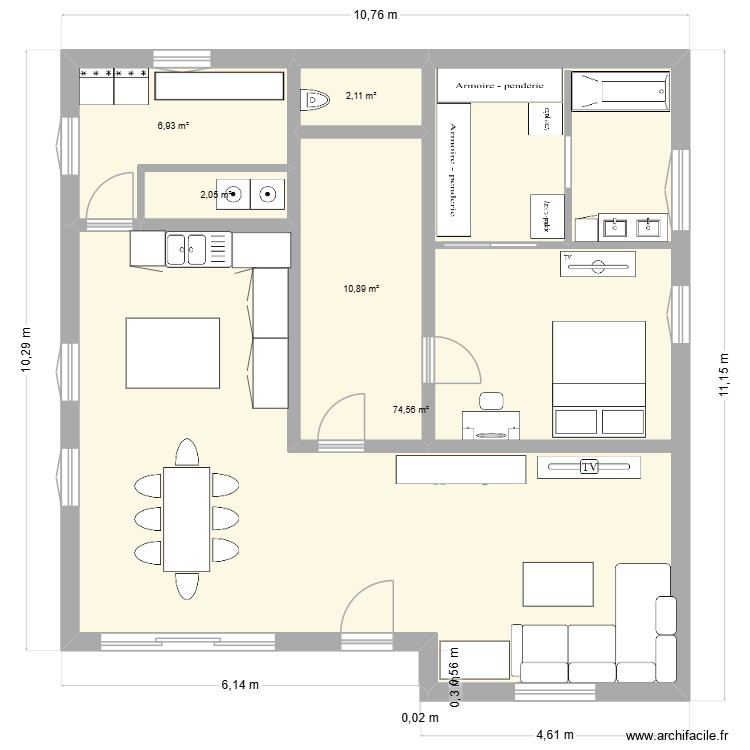 MAISON RDC. Plan de 0 pièce et 0 m2
