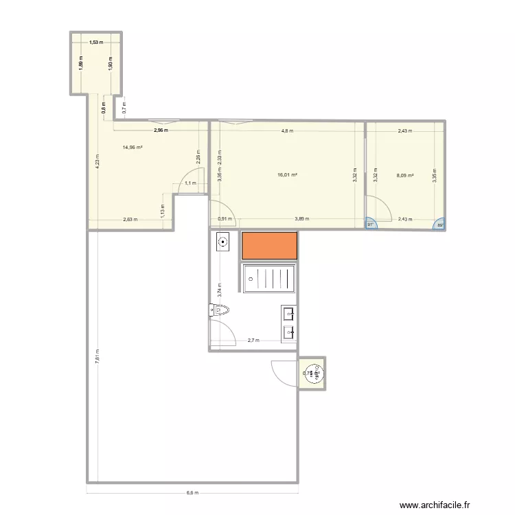 RDC LOCAL HUSSIGNY ALEX. Plan de 