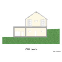 plan façade côté jardin existant
