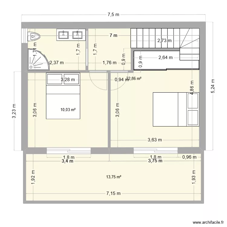 SISSI ETAGE. Plan de 