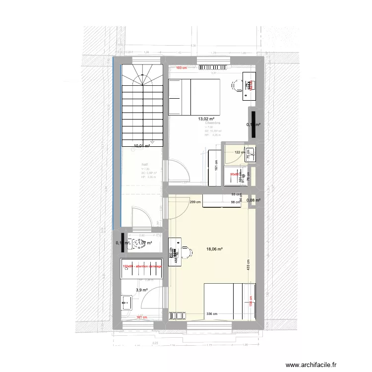 St Gilles Chee Woo 229 - 3ieme etage - 16 mai. Plan de 