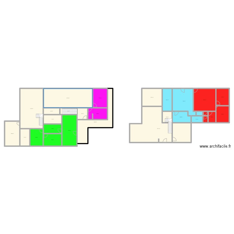 Corfu (2). Plan de 28 pièces et 404 m2