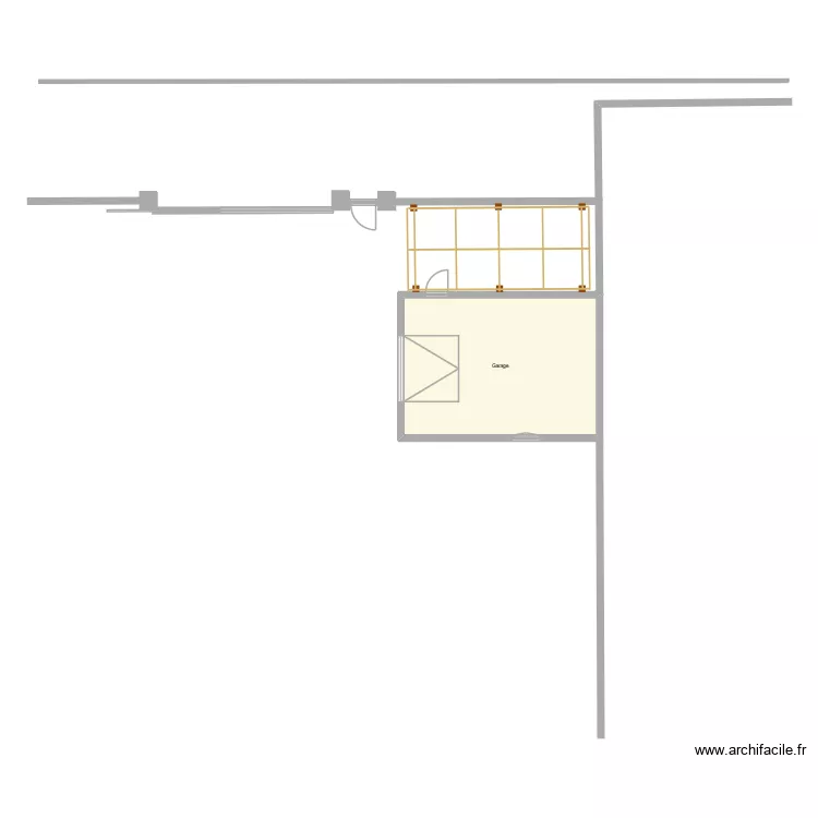 Garage. Plan de 1  et 35 m²