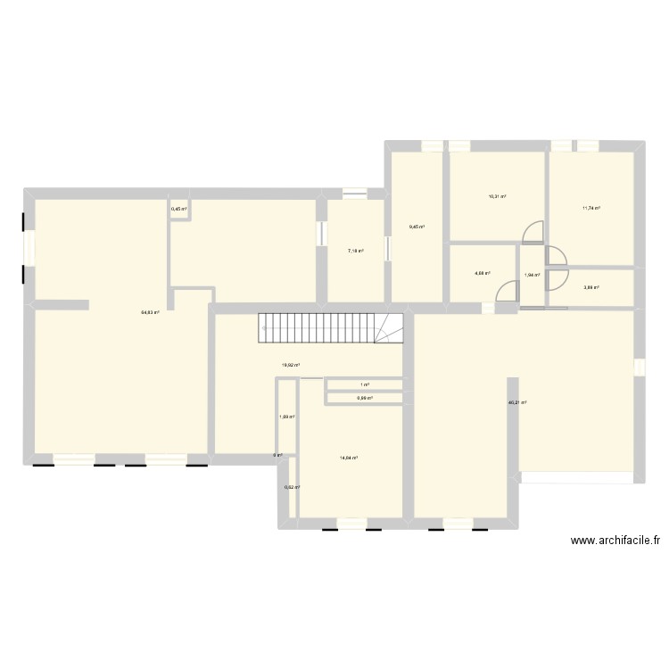 Maison du bonheur initial. Plan de 17 pièces et 200 m2
