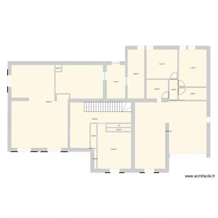 Maison du bonheur initial. Plan de 17 pièces et 200 m²