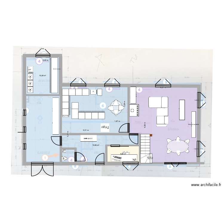 De panne Maison a finaliser version finale Version buanderie garage annexe. Plan de 9 pièces et 29 m2